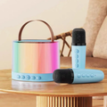 Karaoké Enfant Multifonction avec 2 Microphones & Lumières RGB