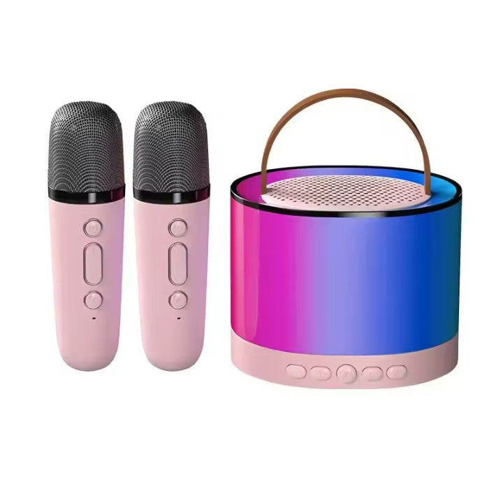Karaoké Enfant Multifonction avec 2 Microphones & Lumières RGB
